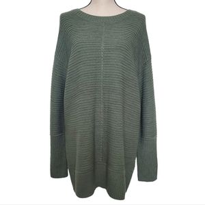 NWT Nine West Longsleeve Sweater Tunic Womens Size XXL Olive With Gold Specs